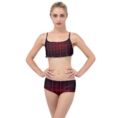 Black And Red Backgrounds Layered Top Bikini Set by Hannah976