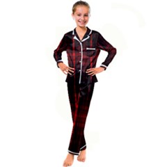 Black And Red Backgrounds Kids  Satin Long Sleeve Pajamas Set by Hannah976