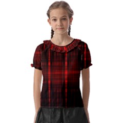 Black And Red Backgrounds Kids  Frill Chiffon Blouse by Hannah976