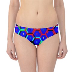 Blue Bee Hive Pattern Hipster Bikini Bottoms by Hannah976