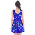 Blue Bee Hive Pattern Scoop Neck Skater Dress View2