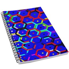 Blue Bee Hive Pattern 5 5  X 8 5  Notebook by Hannah976