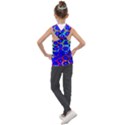 Blue Bee Hive Pattern Kids  Sleeveless Hoodie View2