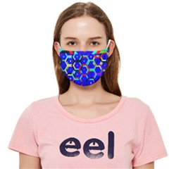 Blue Bee Hive Pattern Cloth Face Mask (adult) by Hannah976