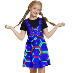 Blue Bee Hive Pattern Kids  Apron Dress by Hannah976