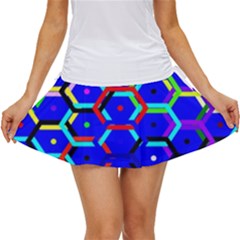 Blue Bee Hive Pattern Women s Skort by Hannah976