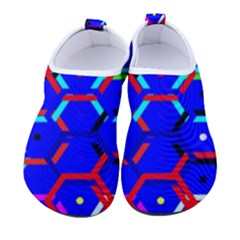 Blue Bee Hive Pattern Kids  Sock-style Water Shoes by Hannah976