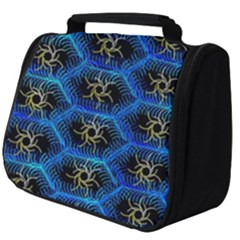 Blue Bee Hive Pattern Full Print Travel Pouch (big) by Hannah976