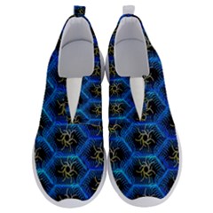 Blue Bee Hive Pattern No Lace Lightweight Shoes by Hannah976