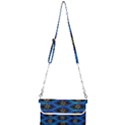 Blue Bee Hive Pattern Mini Crossbody Handbag View1