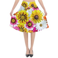 Flowers Blossom Bloom Nature Plant Flared Midi Skirt by Hannah976