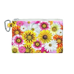 Flowers Blossom Bloom Nature Plant Canvas Cosmetic Bag (medium) by Hannah976