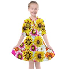 Flowers Blossom Bloom Nature Plant Kids  All Frills Chiffon Dress by Hannah976