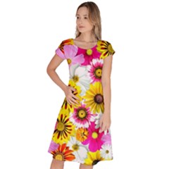 Flowers Blossom Bloom Nature Plant Classic Short Sleeve Dress by Hannah976