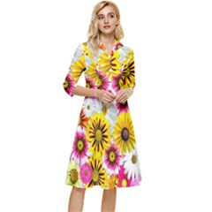 Flowers Blossom Bloom Nature Plant Classy Knee Length Dress by Hannah976