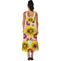 Flowers Blossom Bloom Nature Plant Tie-Strap Tiered Midi Chiffon Dress View4