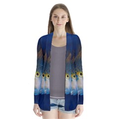 Fish Blue Animal Water Nature Drape Collar Cardigan by Hannah976