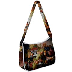 Abundance Of Fruit Severin Roesen Zip Up Shoulder Bag by Hannah976