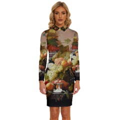 Abundance Of Fruit Severin Roesen Long Sleeve Shirt Collar Bodycon Dress by Hannah976