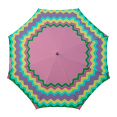 Easter Chevron Pattern Stripes Golf Umbrellas by Hannah976