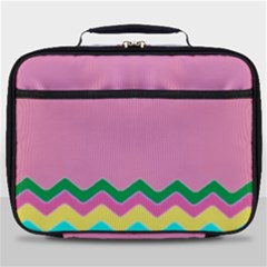 Easter Chevron Pattern Stripes Full Print Lunch Bag by Hannah976