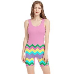 Easter Chevron Pattern Stripes Women s Wrestling Singlet by Hannah976