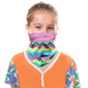 Easter Chevron Pattern Stripes Face Covering Bandana (Kids) View1