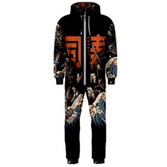 Sushi Dragon Japanese Hooded Jumpsuit (men) by Bedest