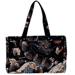 Sushi Dragon Japanese Canvas Work Bag by Bedest