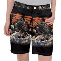 Sushi Dragon Japanese Women s Pocket Shorts by Bedest