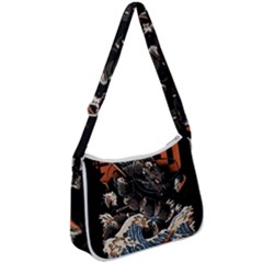 Sushi Dragon Japanese Zip Up Shoulder Bag by Bedest