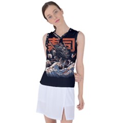 Sushi Dragon Japanese Women s Sleeveless Sports Top by Bedest