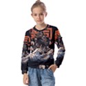 Sushi Dragon Japanese Kids  Long Sleeve T-Shirt with Frill  View1