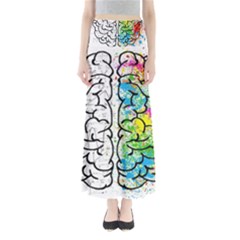 Brain Mind Psychology Idea Drawing Full Length Maxi Skirt by Ndabl3x