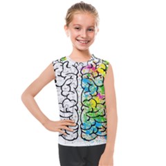 Brain Mind Psychology Idea Drawing Kids  Mesh Tank Top by Ndabl3x