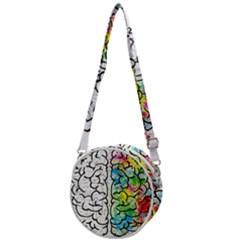 Brain Mind Psychology Idea Drawing Crossbody Circle Bag by Ndabl3x