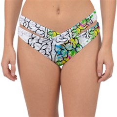 Brain Mind Psychology Idea Drawing Double Strap Halter Bikini Bottoms by Ndabl3x