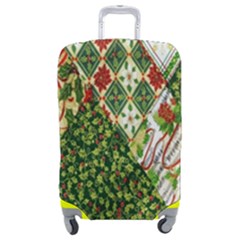 Christmas Quilt Background Luggage Cover (medium) by Ndabl3x