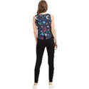 Colorful Background Moons Stars V-Neck Cropped Tank Top View2