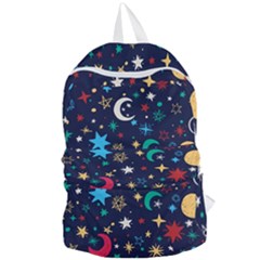 Colorful Background Moons Stars Foldable Lightweight Backpack by Ndabl3x