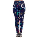 Colorful Background Moons Stars Lightweight Velour Leggings View2