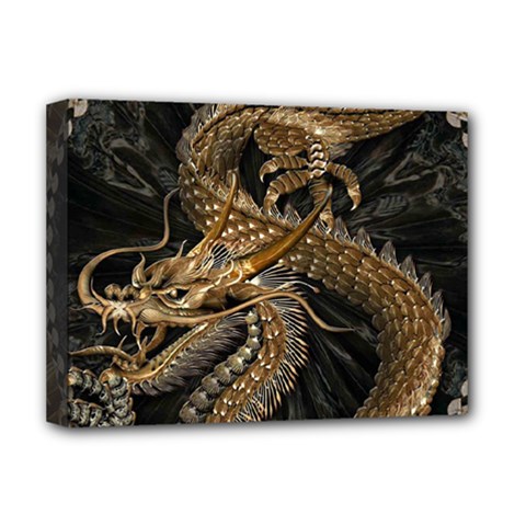 Fantasy Dragon Pentagram Deluxe Canvas 16  X 12  (stretched) 