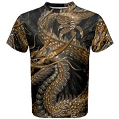 Fantasy Dragon Pentagram Men s Cotton T-shirt