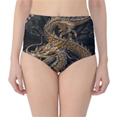 Fantasy Dragon Pentagram Classic High-waist Bikini Bottoms