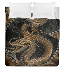 Fantasy Dragon Pentagram Duvet Cover Double Side (queen Size)