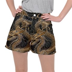 Fantasy Dragon Pentagram Women s Ripstop Shorts