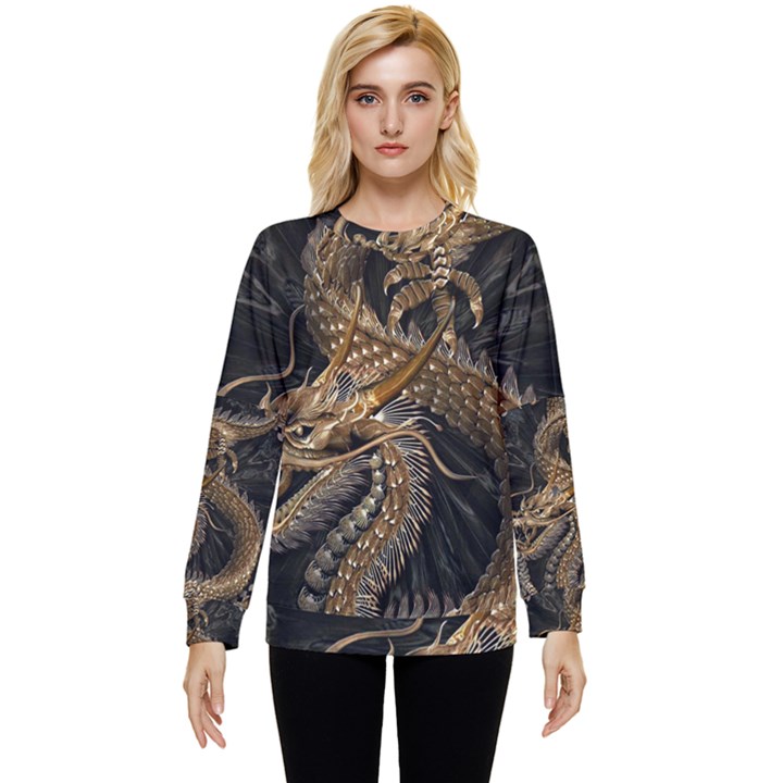 Fantasy Dragon Pentagram Hidden Pocket Sweatshirt