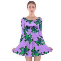 Grateful Dead Bears Long Sleeve Skater Dress by Cendanart