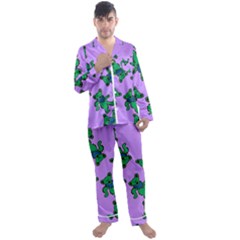 Grateful Dead Bears Men s Long Sleeve Satin Pajamas Set by Cendanart