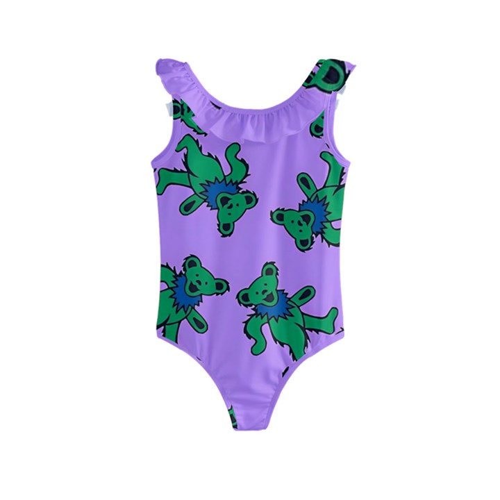 Grateful Dead Bears Kids  Frill Swimsuit